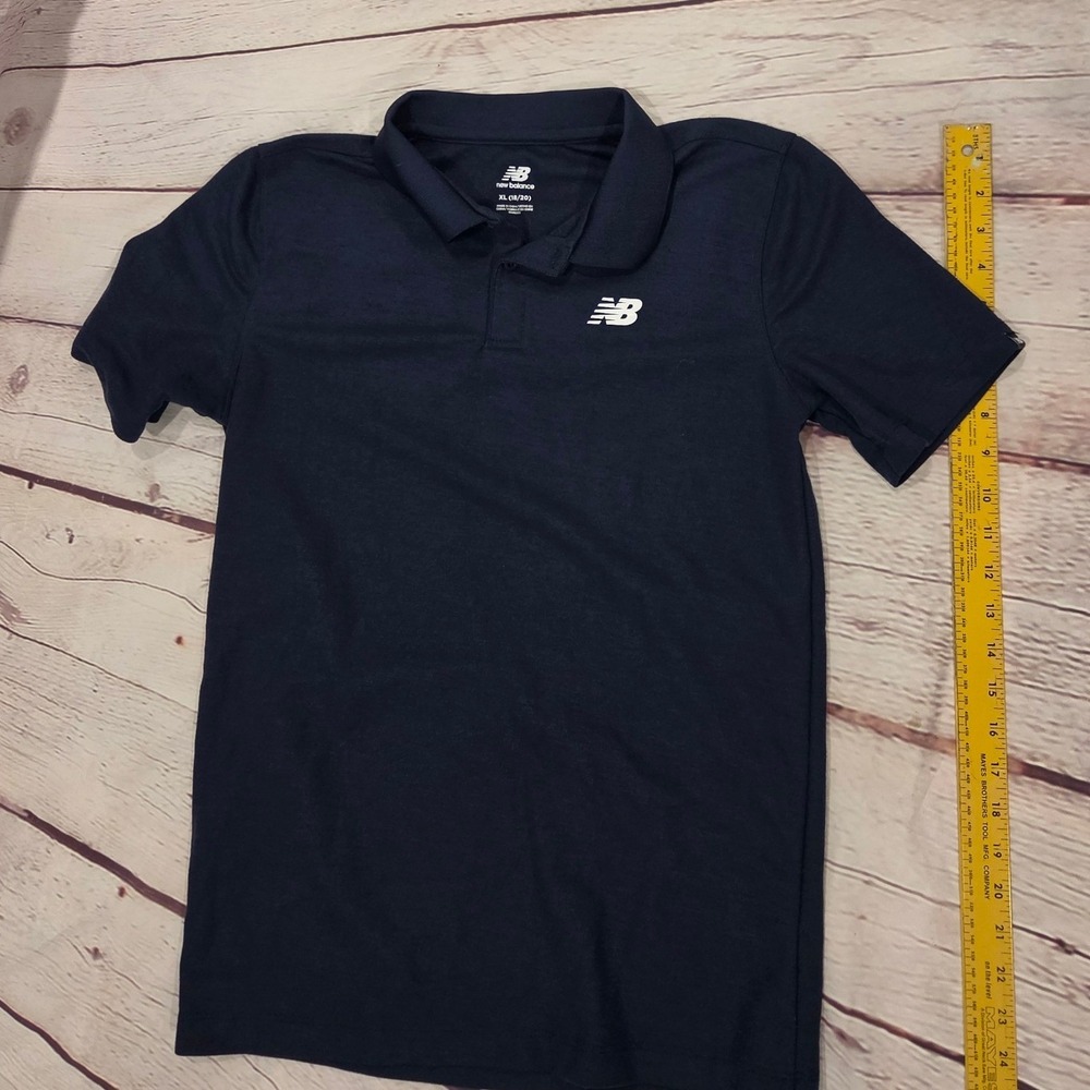 New Balance Youth Boys Polo Shirts Lot of 2 Navy Red XL 18/20 Performance Sport